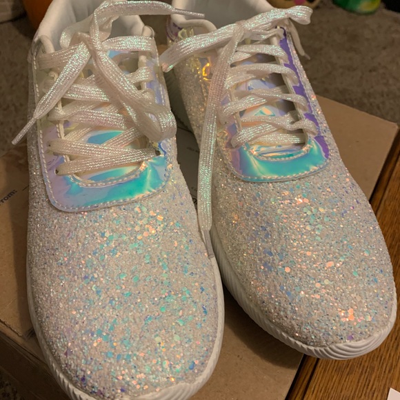 Shoes - Glitter Lace Up Sneakers
